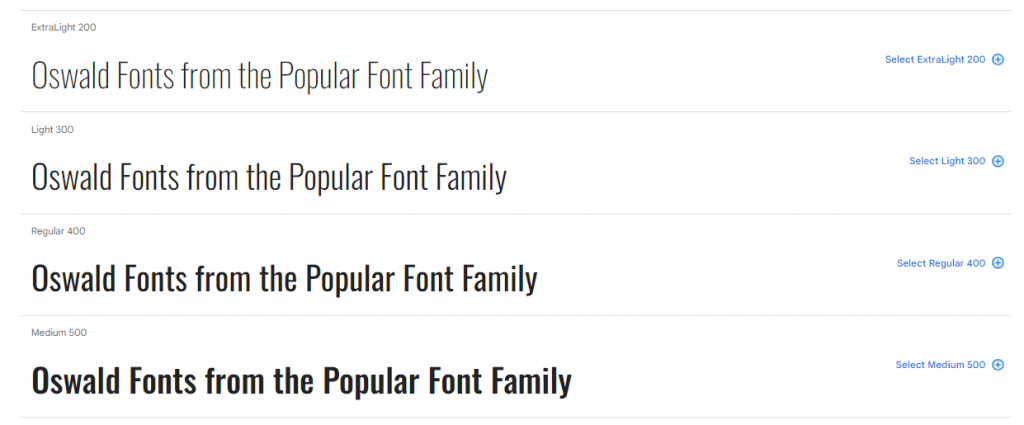 Oswald Font