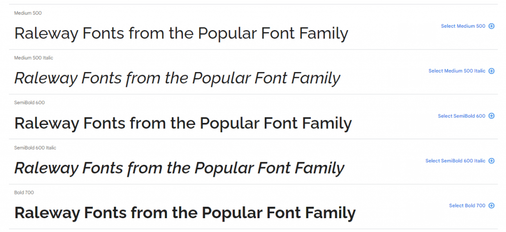 Raleway Font