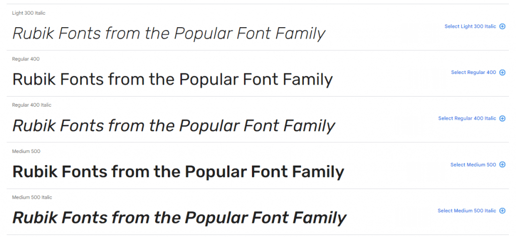 Rubik Font